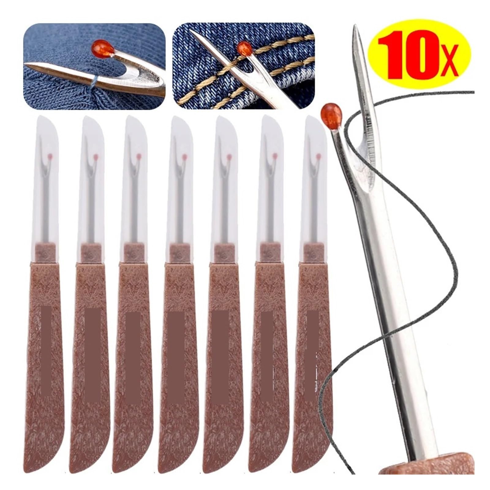 Kit De Descosedor De Costura Destripador de Costuras for Costura, Herramienta for Quitar Hilo de Bordar, Suministros de Accesorios de Costura for el hogar, 1/10 Uds.(Green,10pcs)