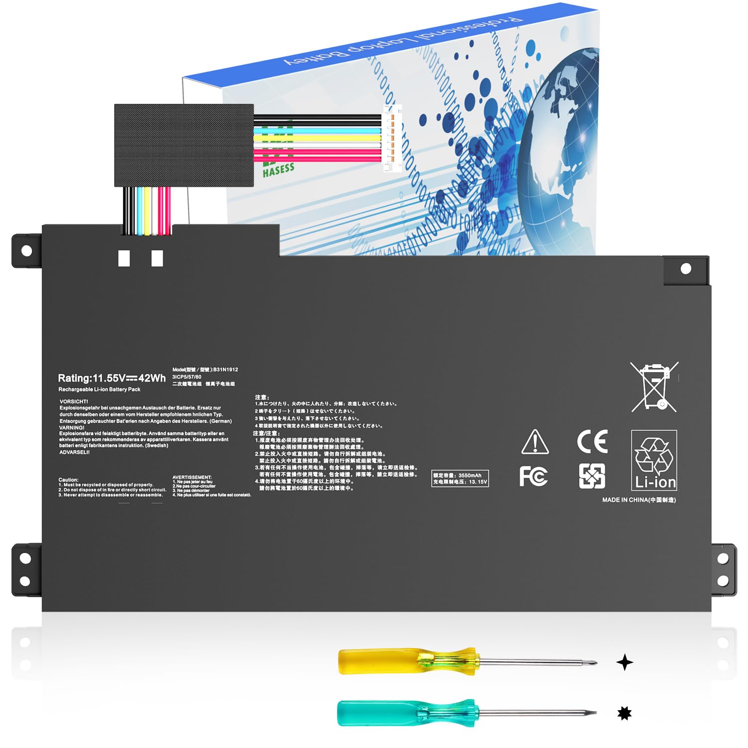 Batterie VivoBook E410MA B31N1912 de haute qualité durable