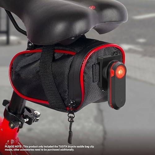 Miniatura 7 de TUSITA Soporte de clip para bolsa de sillín de ciclismo (ranura grande) compatible con Garmin Varia RTL515, RTL510, RVR315