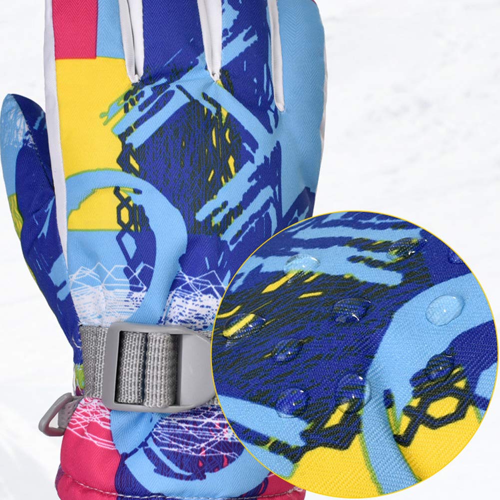 Guanti, Guanti Termici, Guanti da Sci for Bambini, Guanti Sportivi all'Aria Aperta for Bambini Guanti da Neve Invernali for Bambini Guanti da Neve Impermeabili Antivento Guanti for Bambini Ragazzi Rag