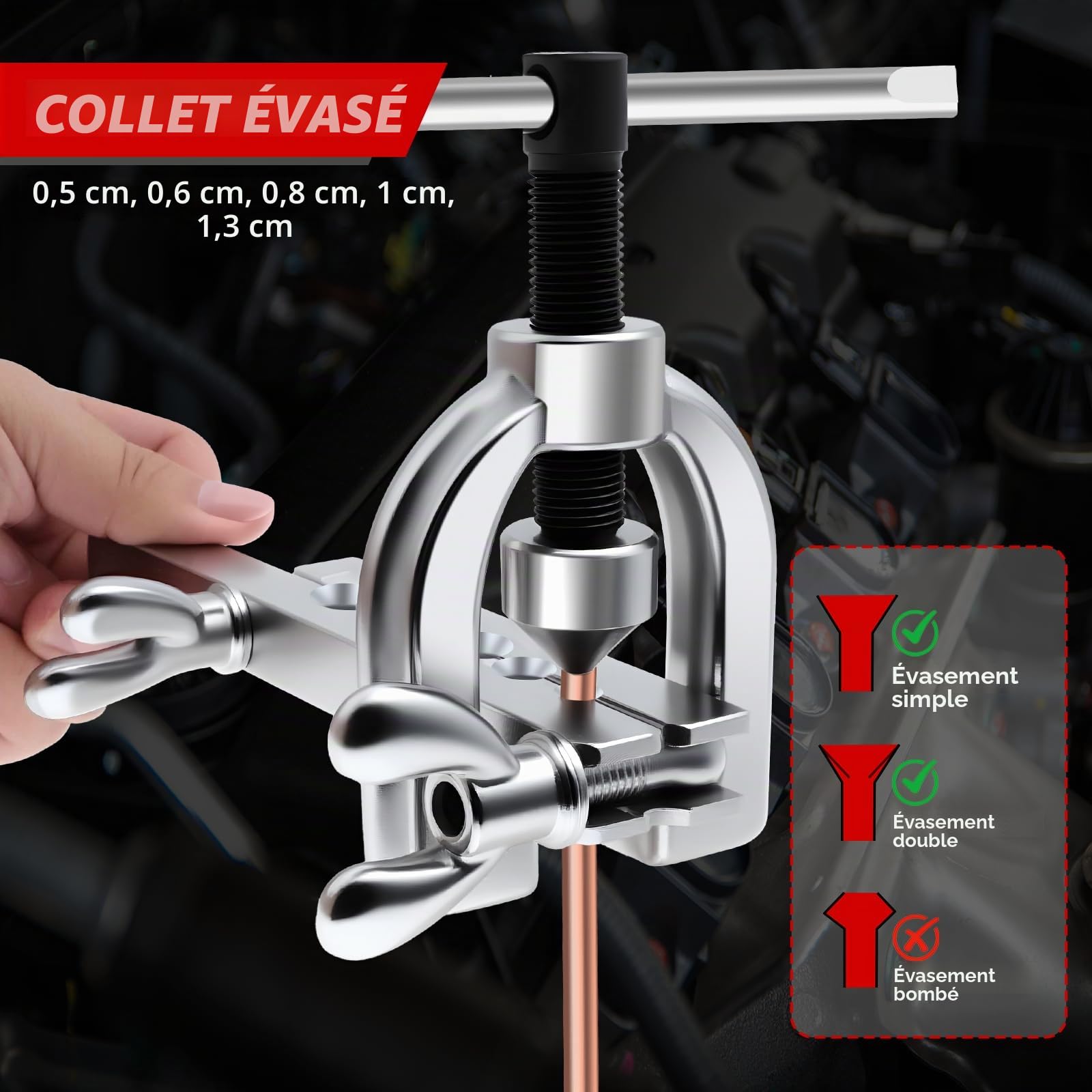 KAOLALI Kit Tuyau Frein Voiture, Ligne Frein en Acier Cuivré 7.6 M, Ø4,75mm, avec 16 Raccords + 4 Connecteurs, 3 en 1 Cintreuse Tube Cuivre, IdéAl pour Les SystèMes De Freinage Hydrauliques De Voiture