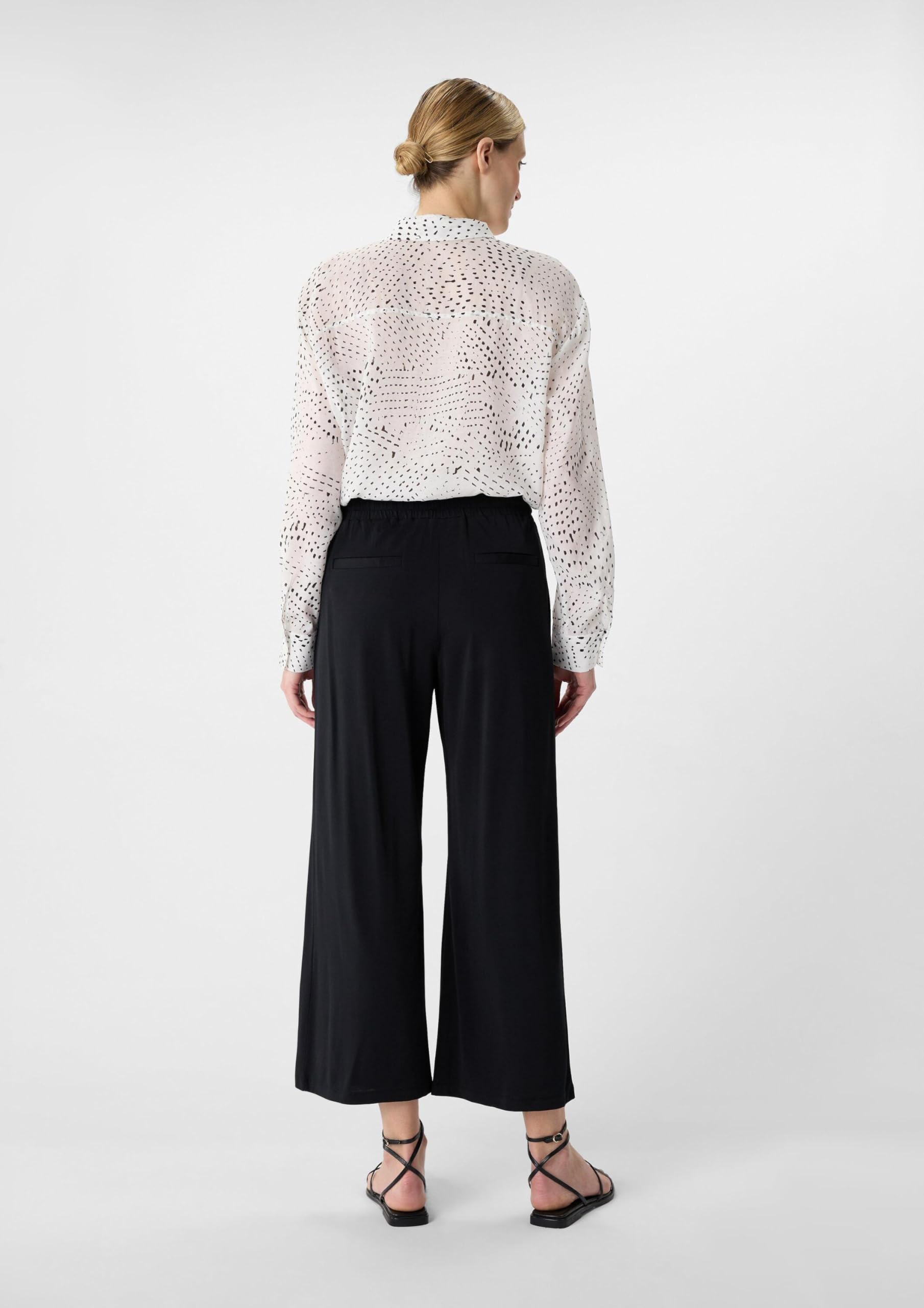 Comma Crop-Hose mit Semi Wide Leg