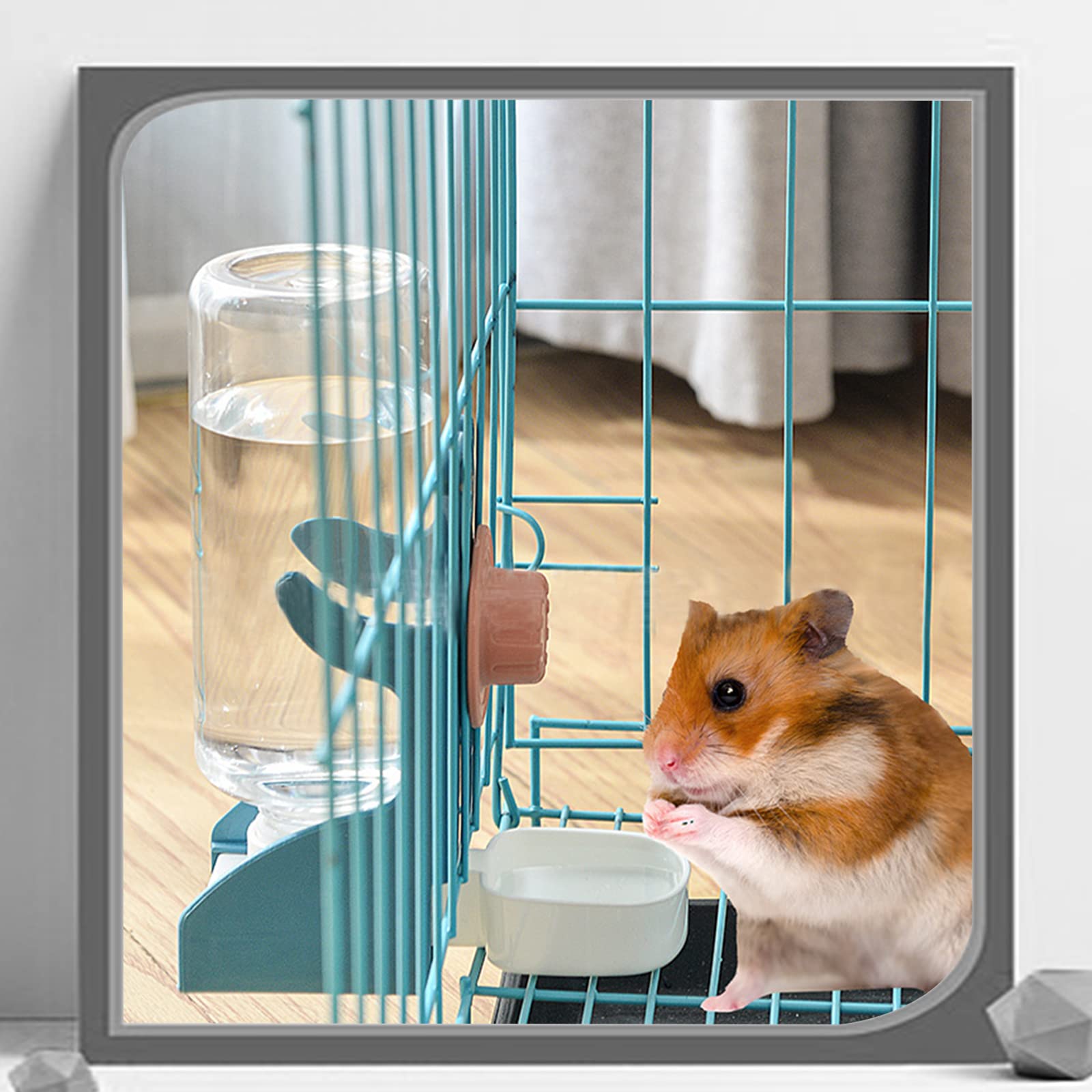 Distributeur d'eau pour Petits Animaux - Chats Et Chiens De Nourriture Oiseaux Suspension d'animaux Domestiques Distributeurs Automatique Lapins Chinchillas Hamsters 1 PièCe