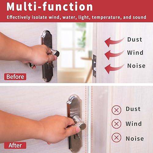 Miniatura 3 de Sello de puerta de burlete de 20 pies con 8 sellos de esquina, repuesto en forma de V para marco de puerta (blanco)