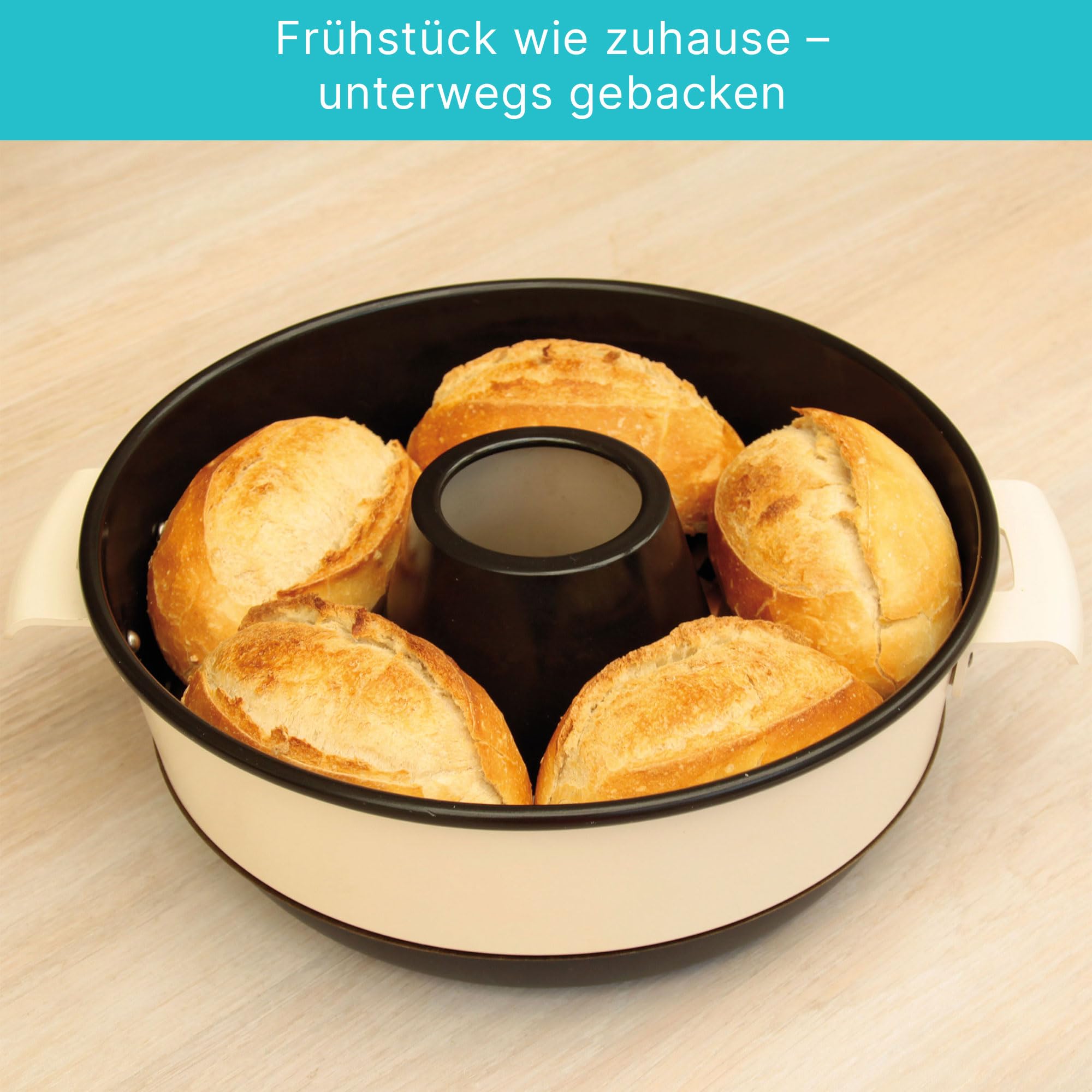 All Inclusive Set 7-teilig – Mobiler Campingbackofen mit Backgitter, Kochbuch & Küchenzubehör | Backofen für Gaskocher | Camping Zubehör für Wohnmobil & Vanlife
