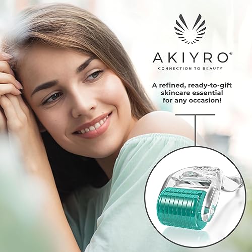 Miniatura 7 de AKIYRO Micro Derma Roller Titanium - Rodillo microdermo de 0012in - Rodillo de microaguja con funda - Rodillo de microagujas de uso personal -