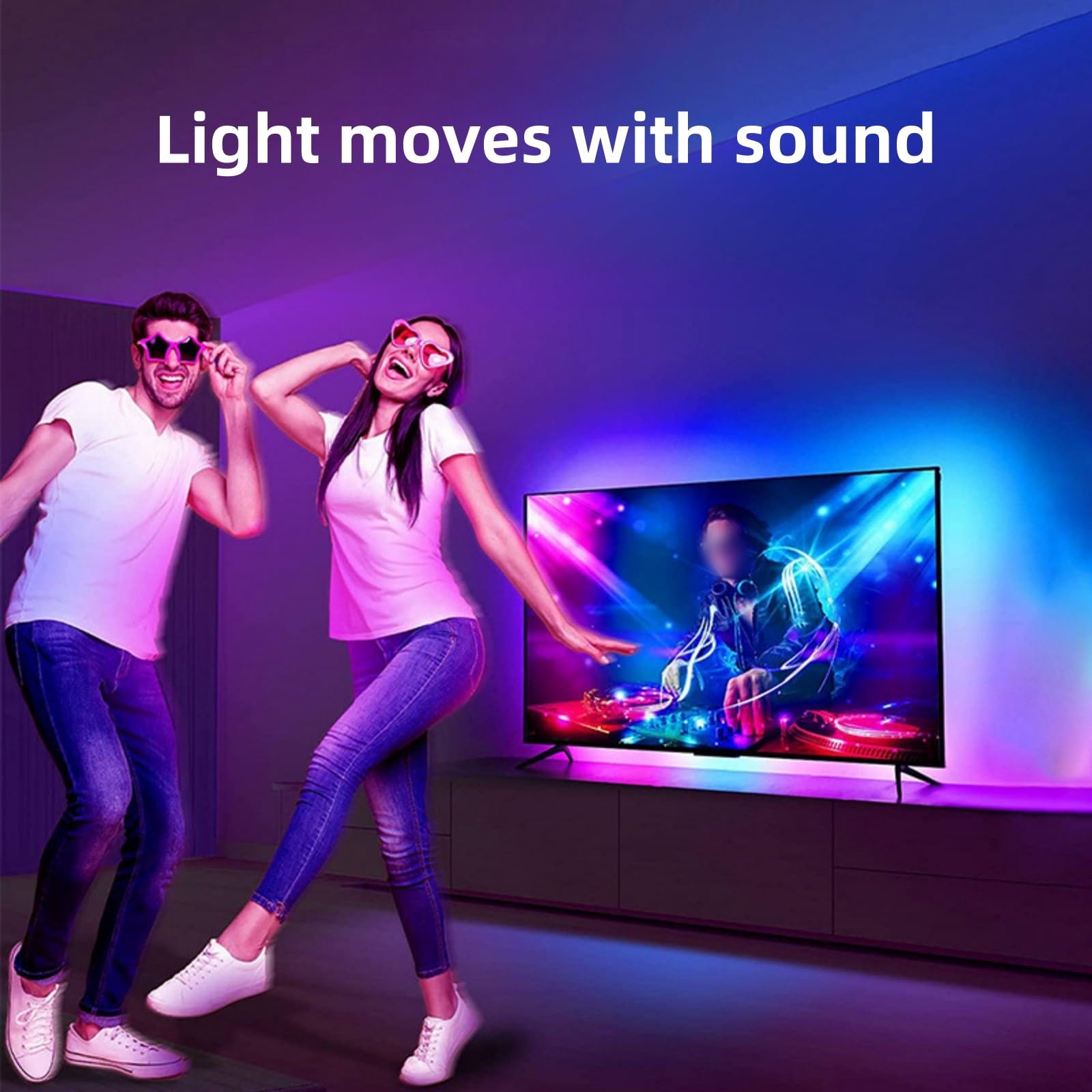 Retroilluminazione Tv Sincronizzata Con Schermo Streaming Colore TV Luce Ambientale TV Proiezione Home Cinema Schermo Sincronizzazione Luce Gioco Set Collegamento Usb Led Strip Luci Per Tv(75in)