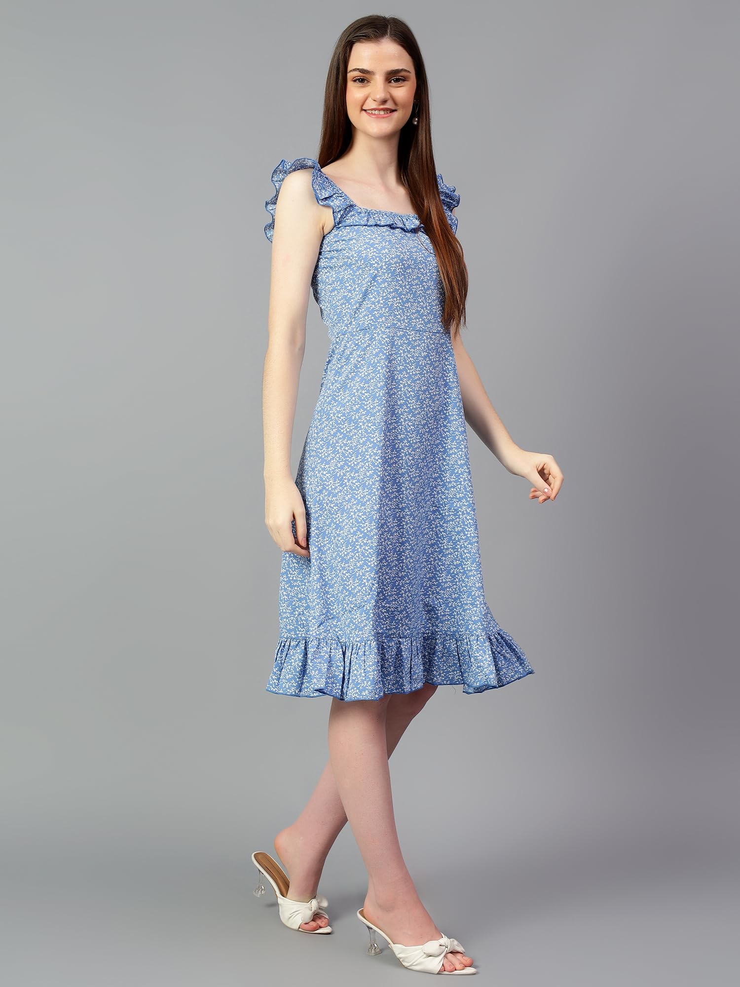 Kotty Women's Squire Neck Dress(Multicolored,Xl)