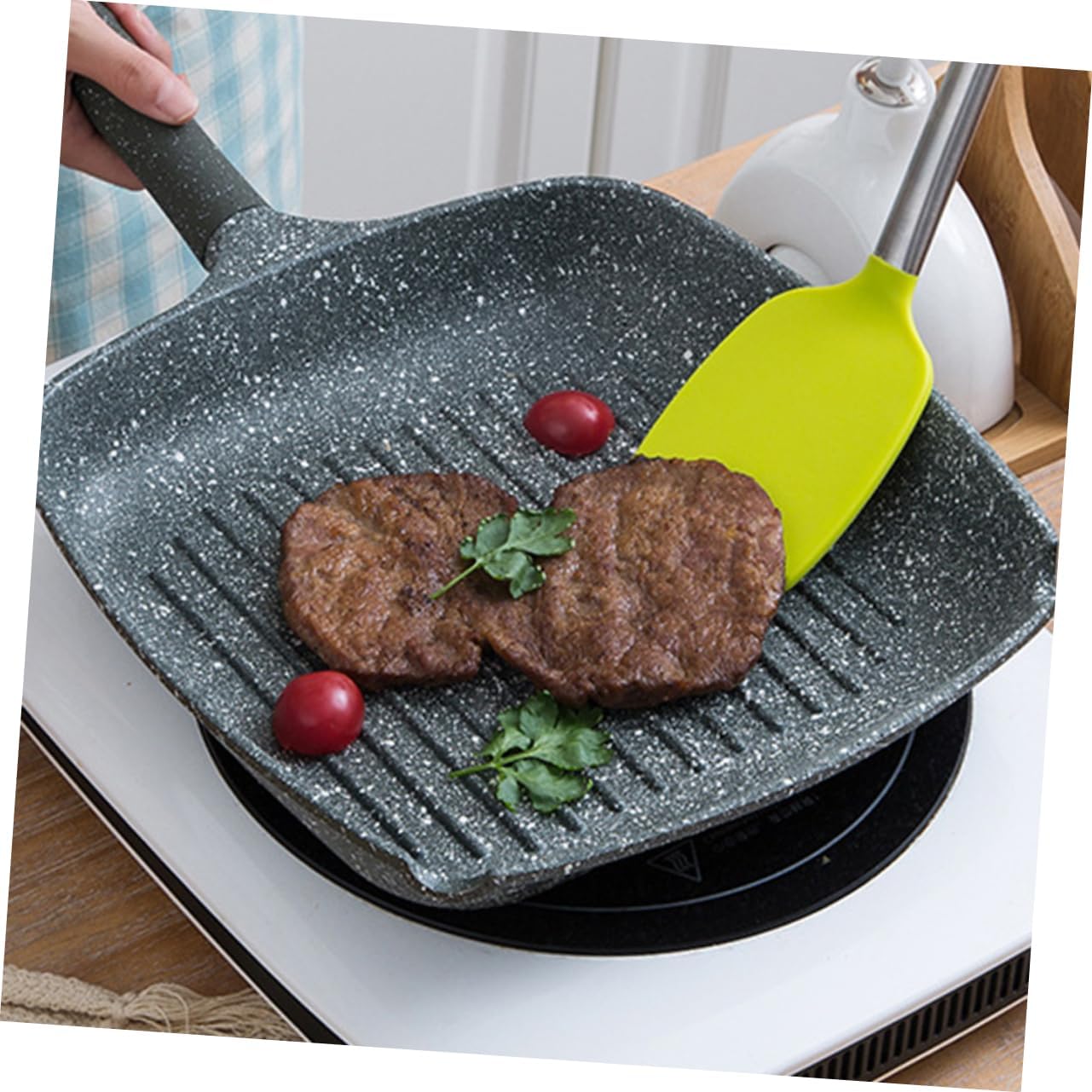 Non Stick Frying Pan Maifan Stone Flat Cooking Pan for Home Restaurant Use for Omelets Quick Heat Up
