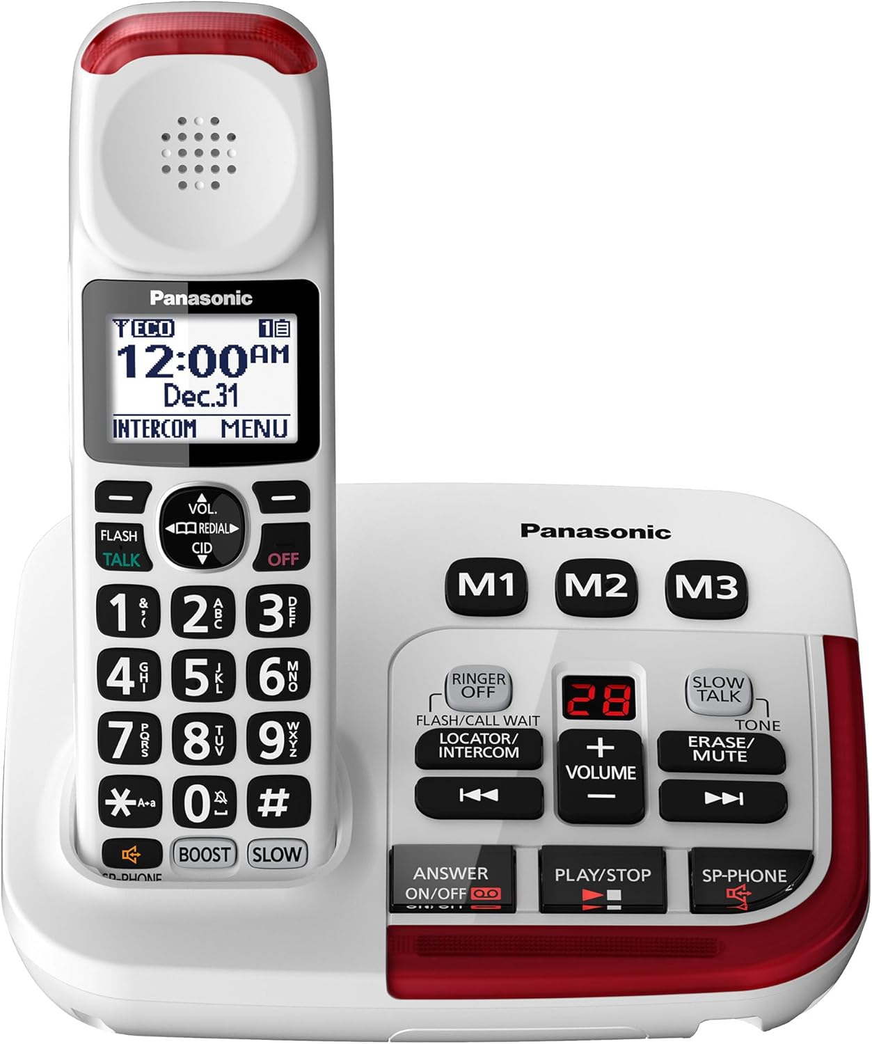 Panasonic 1 Handset Amplified Cordless Phone with Slow Talk