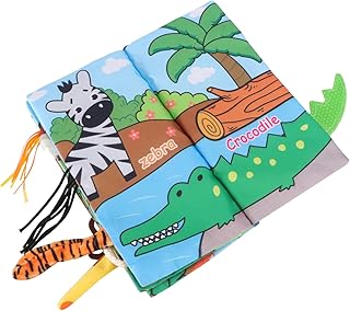 Hohopeti Brinquedos Infantis Para Bebês Brinquedos De Animais Livro De Pano Brinquedos Macios Para Bebês Livros Macios Para Bebês Brinquedos Para Bebês Livro De Pano De Animais
