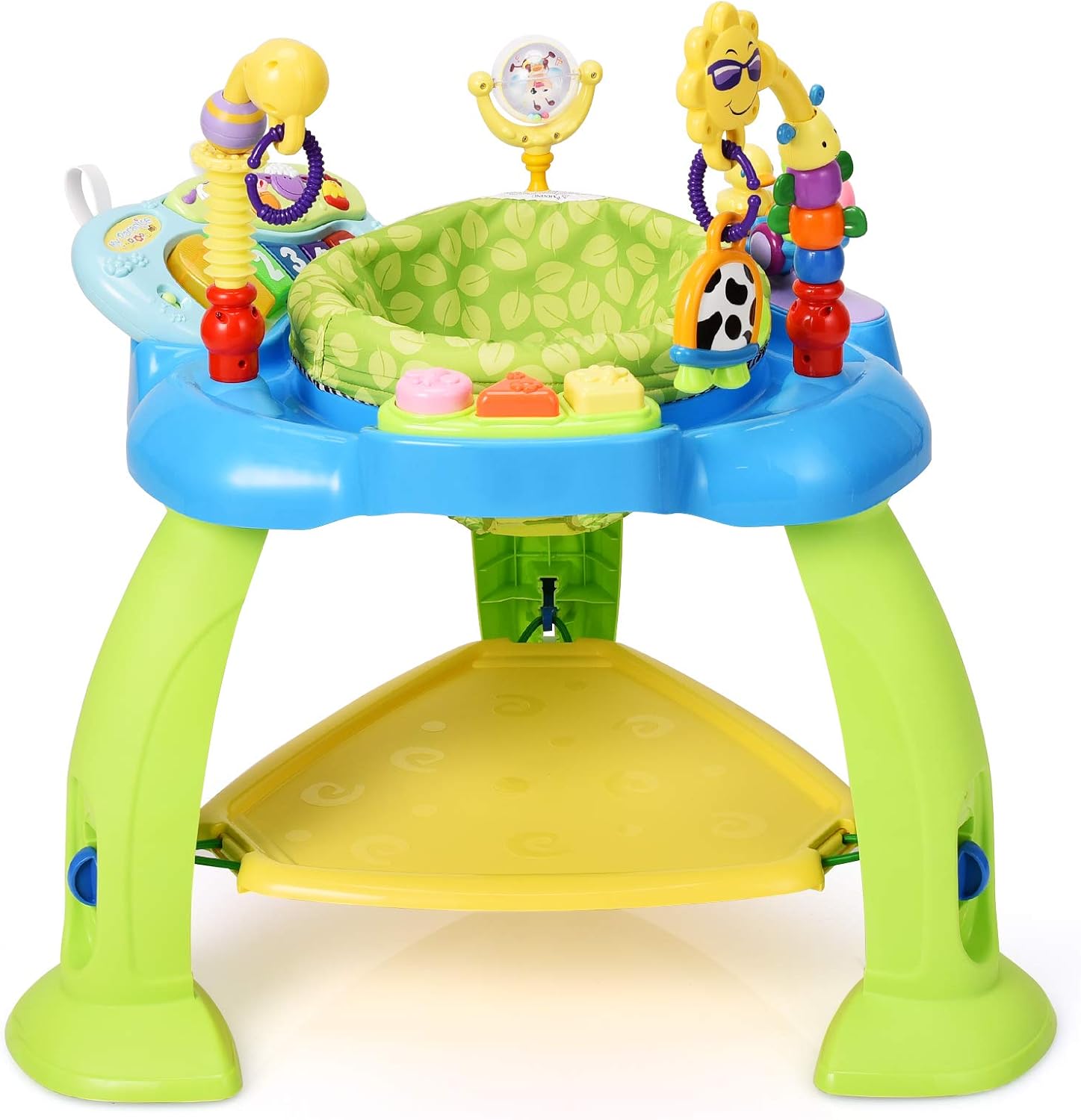 COSTWAY Siège Sauteur 2 en 1 avec 5 Jouets Sensoriels, Jumper Bébé