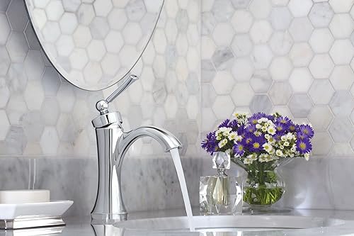 Miniatura 5 de Moen 4500ORB Wynford - Grifo de baño de arco alto de una manija con conjunto de drenaje, bronce aceitado, bronce aceitado