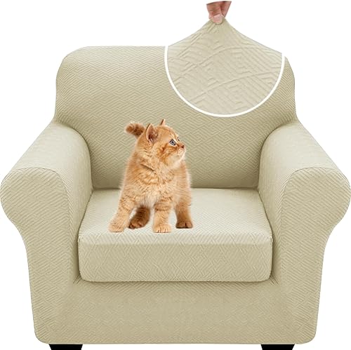 Miniatura 41 de XINEAGE - Fundas para sofá de 3 piezas, para sofá de 2 cojines extragrandes, funda súper elástica para sofá de 2 asientos, funda universal para sofá