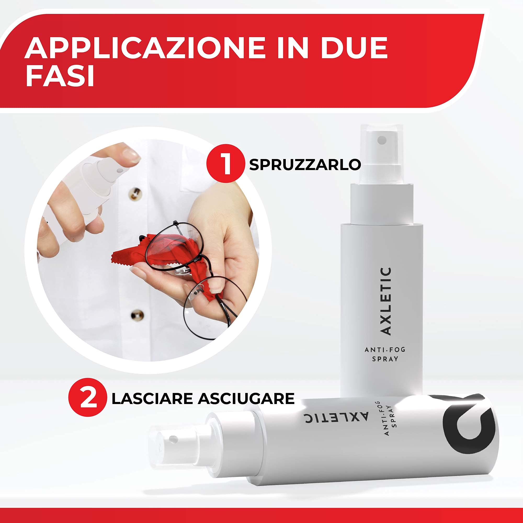 Spray Antiappannante Axletic 100ml - Per Occhiali, Mascherine E Visiere, Effetto Prolungato - Foto 9
