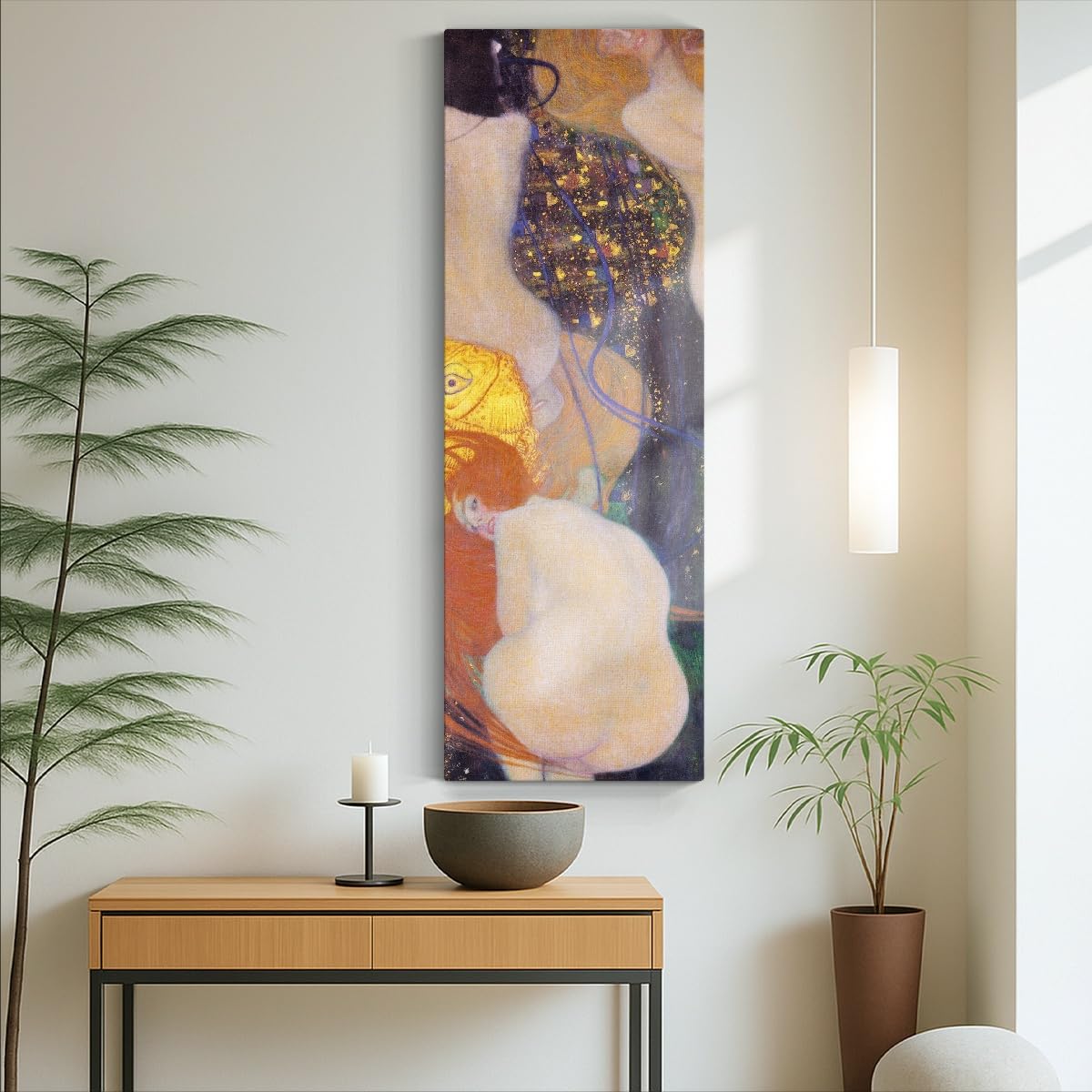 Artenor Quadro Klimt Gustav Pesci rossi, 30 x 90 cm - Made in Italy, Quadri Moderni Soggiorno, Camera da Letto, Cucina, Poster da Parete, Decorazioni Casa, Stampe Quadro su Tela Grandi Dimensioni