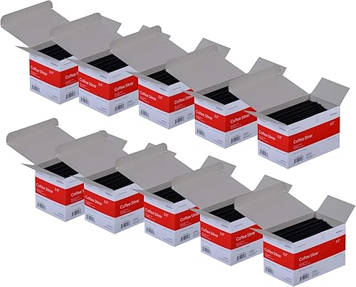 Miniatura 3 de Daxwell Agitadores de café, negro, 5.5" x 0.118 in, C10002303 (10,000 10 cajas de 1,000)