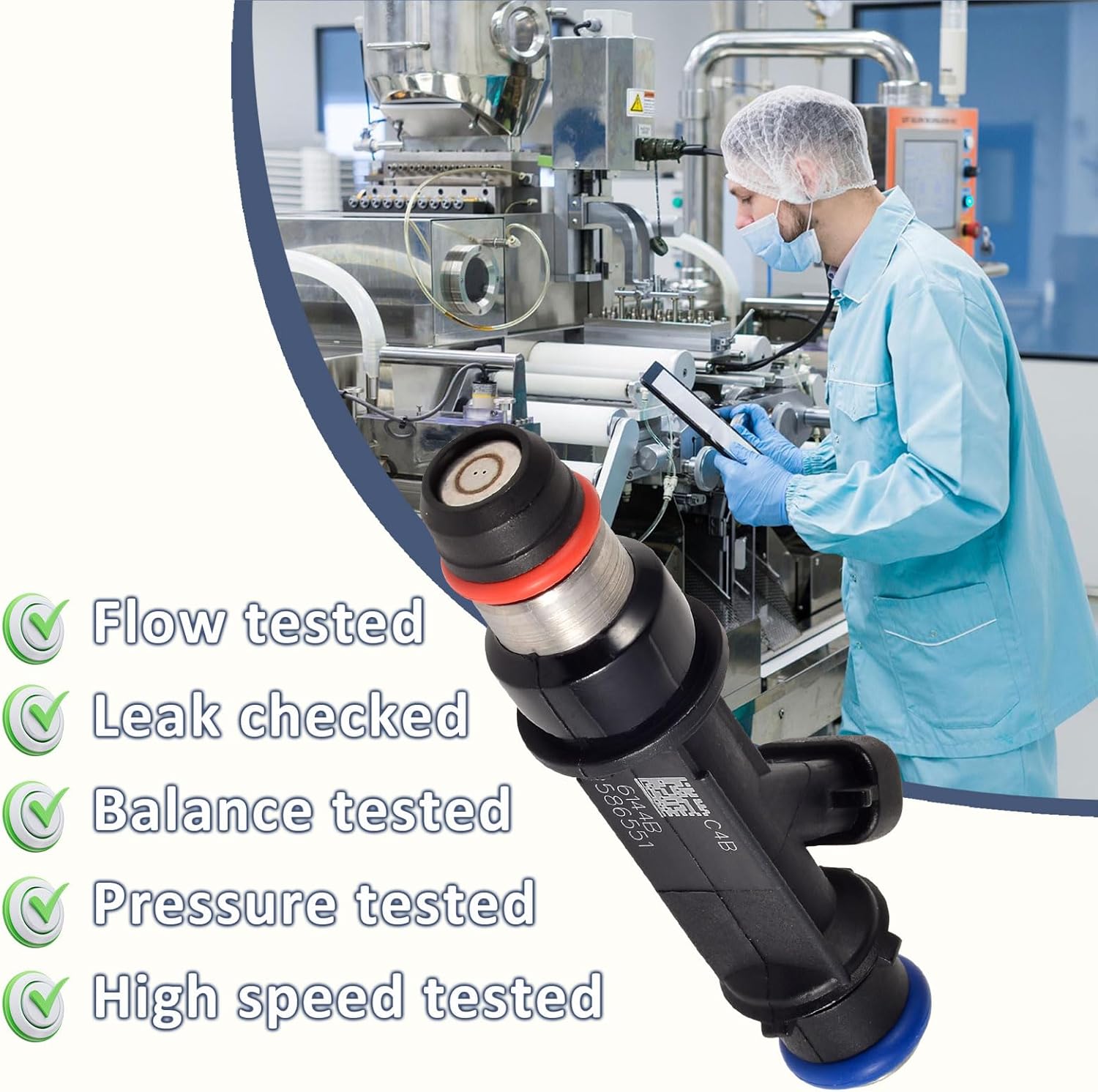 12586551 GM-L36 Engine 3.8L Fuel Injectors,Compatible with/Chevy 3.8 Camaro Impala 2000-2005,Compatible with/Buick Lesabre Regal Park Avenue 2001-2004 |2 Holes| |Set of 6|