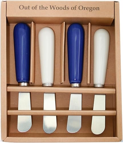 Miniatura 9 de Juego de 4 cuchillos esparcidores de cerámica (verde lima)