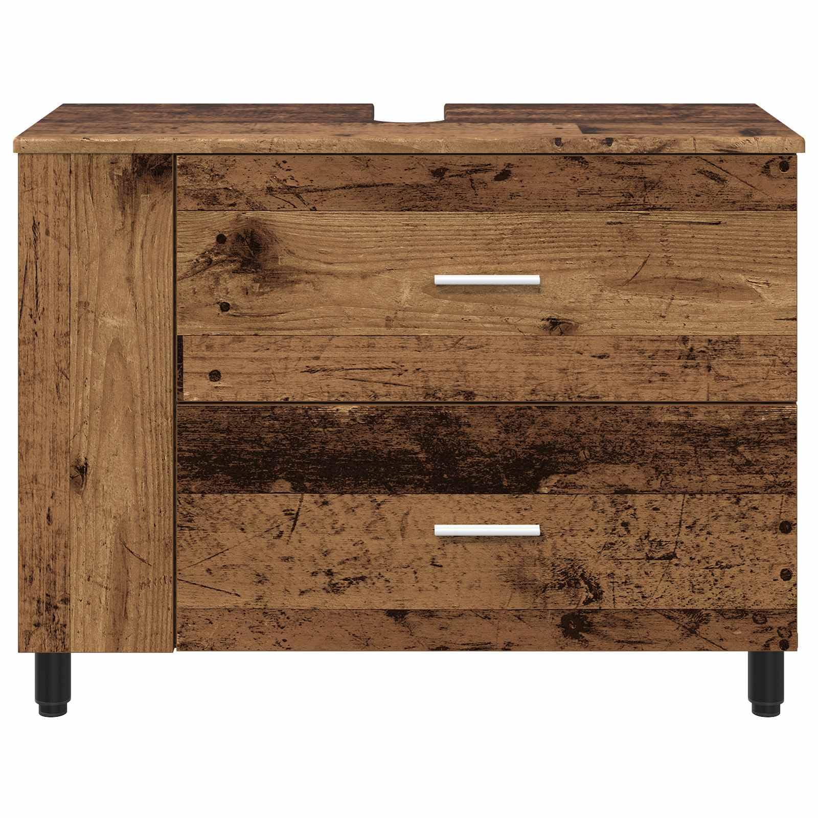 vidaXL Jednostka toaletowa Stare drewno 80 x 35 x 60 cm