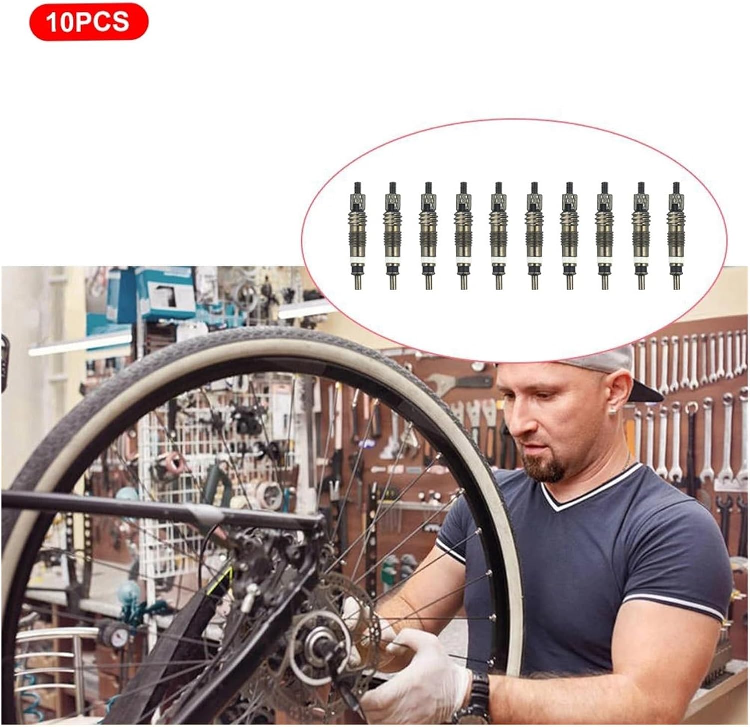 10Pcs Inner Tube Valve Core Repair Parts Stem Insert Replacement for Bicycle MTB/Road Bike