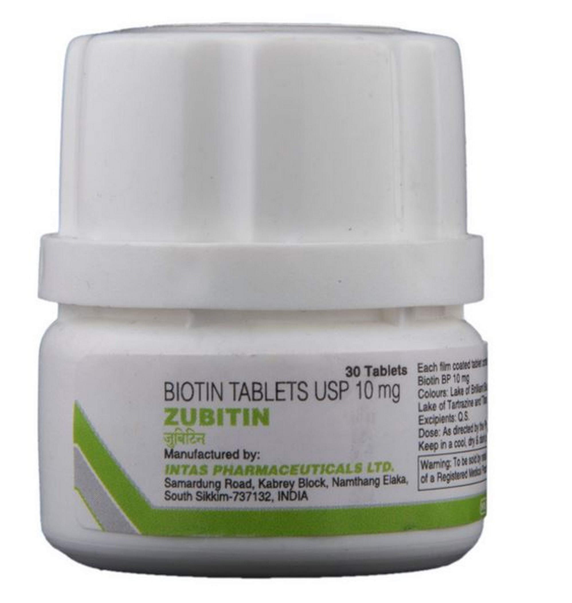 Zubitin 10mg - Bottle of 30 Tablets