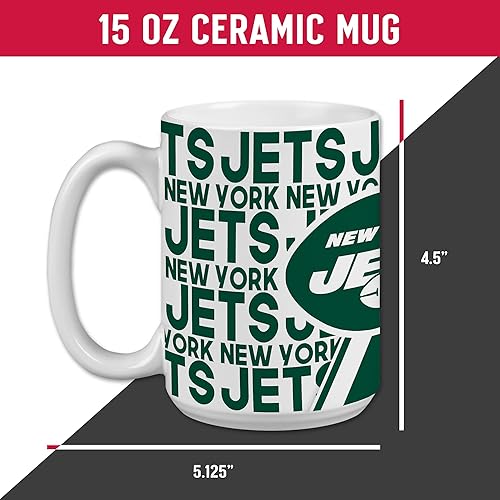 Miniatura 13 de Rico Industries NFL Football 15 oz White Ceramic Mug