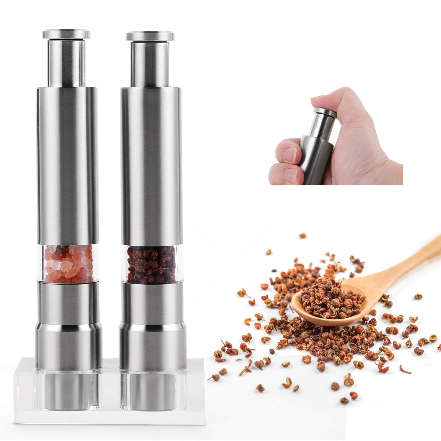 push button salt and pepper