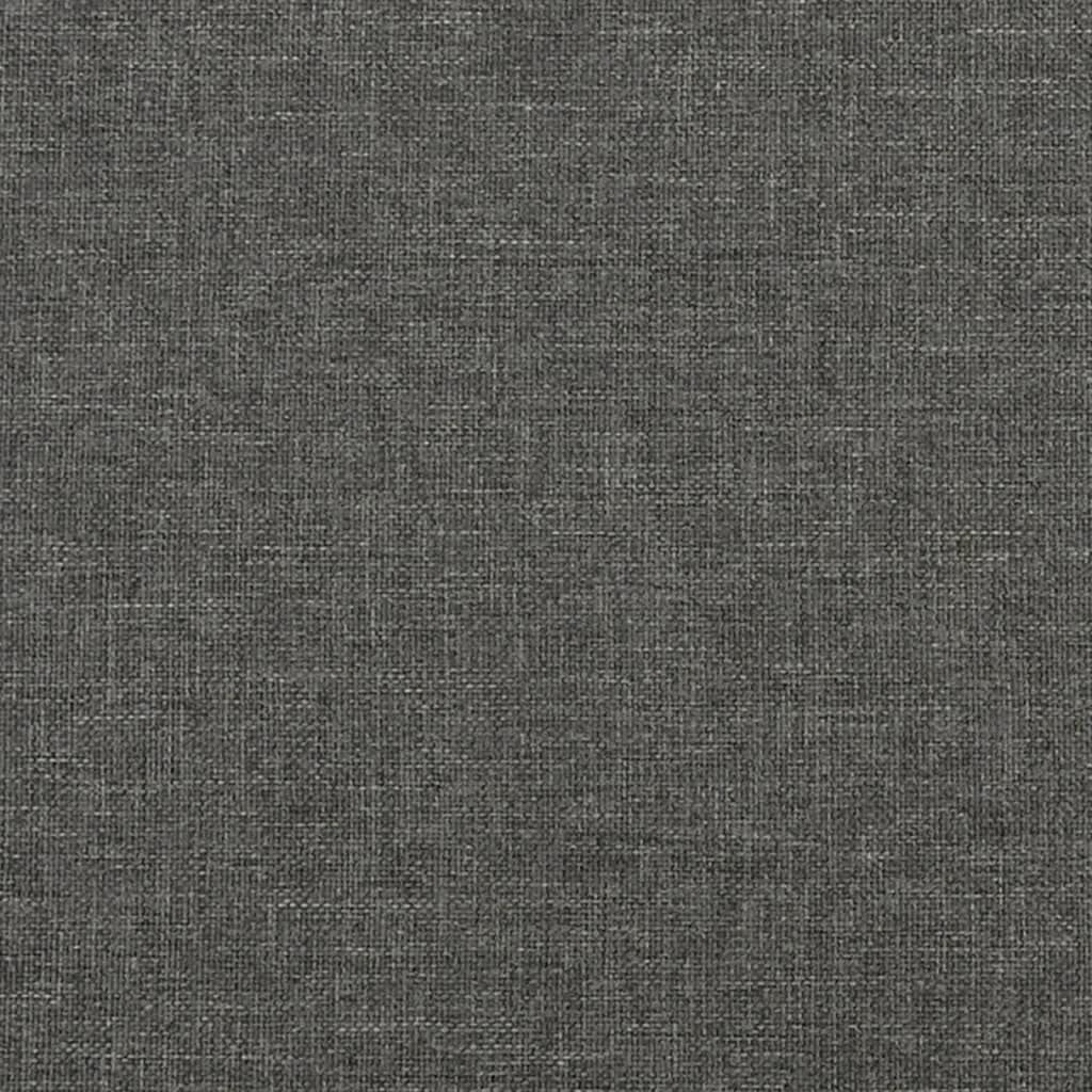 vidaXL Estructura de Cama Matrimonial Somier Tapizado Dormitorio Base Habitación Muebles Mobiliario Cuarto Descanso de Tela Gris Oscuro 140x200 cm