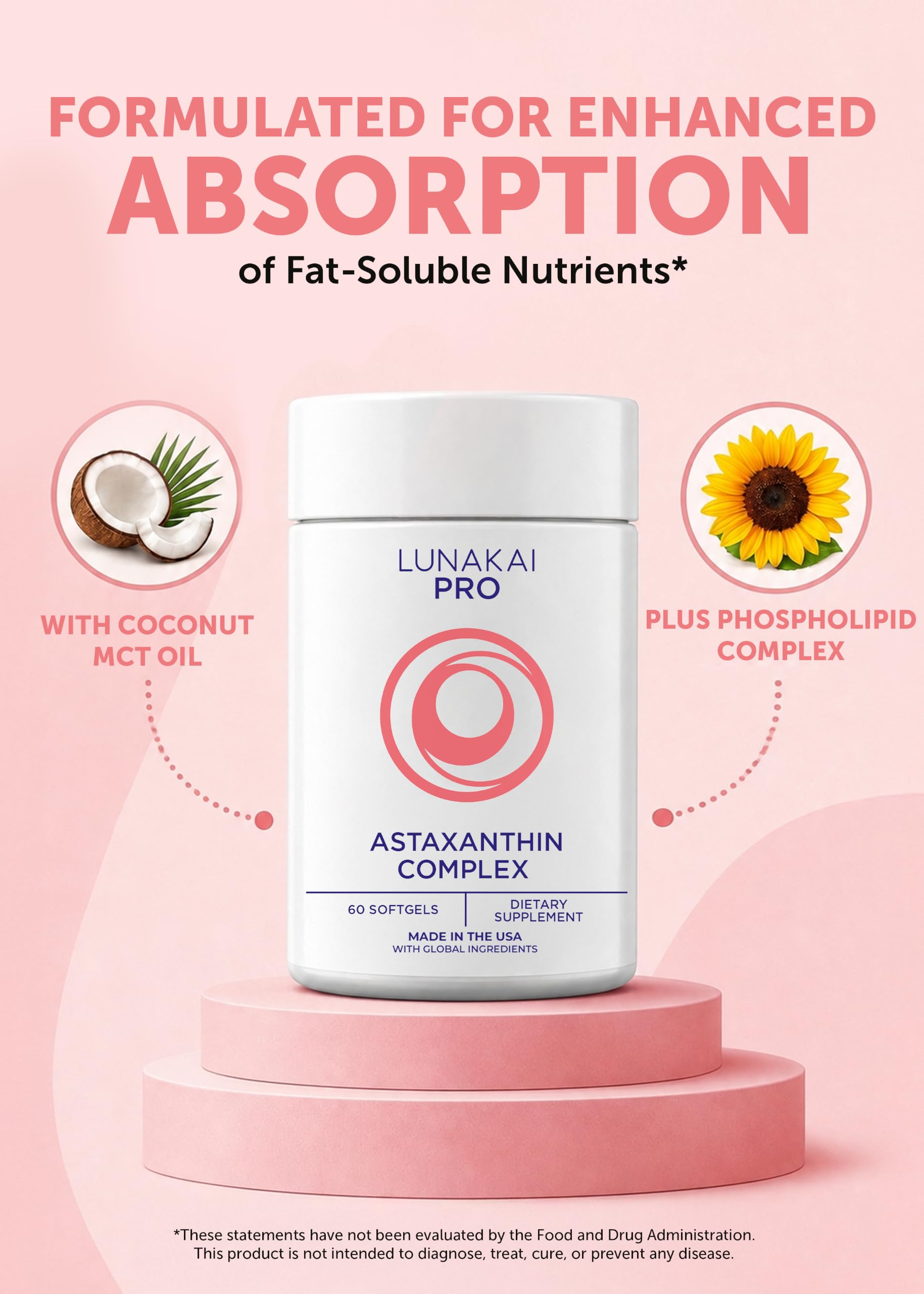 Lunakai Astaxanthin 12mg Softgels, 60ct — Amazon image 6