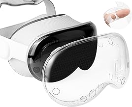 SOULWIT TPU Protective Case Cover for Apple Vision Pro VR Headset, Durable & Slim Fit Screen Protector Accessory, Without Affecting Tracking Scans - Holed