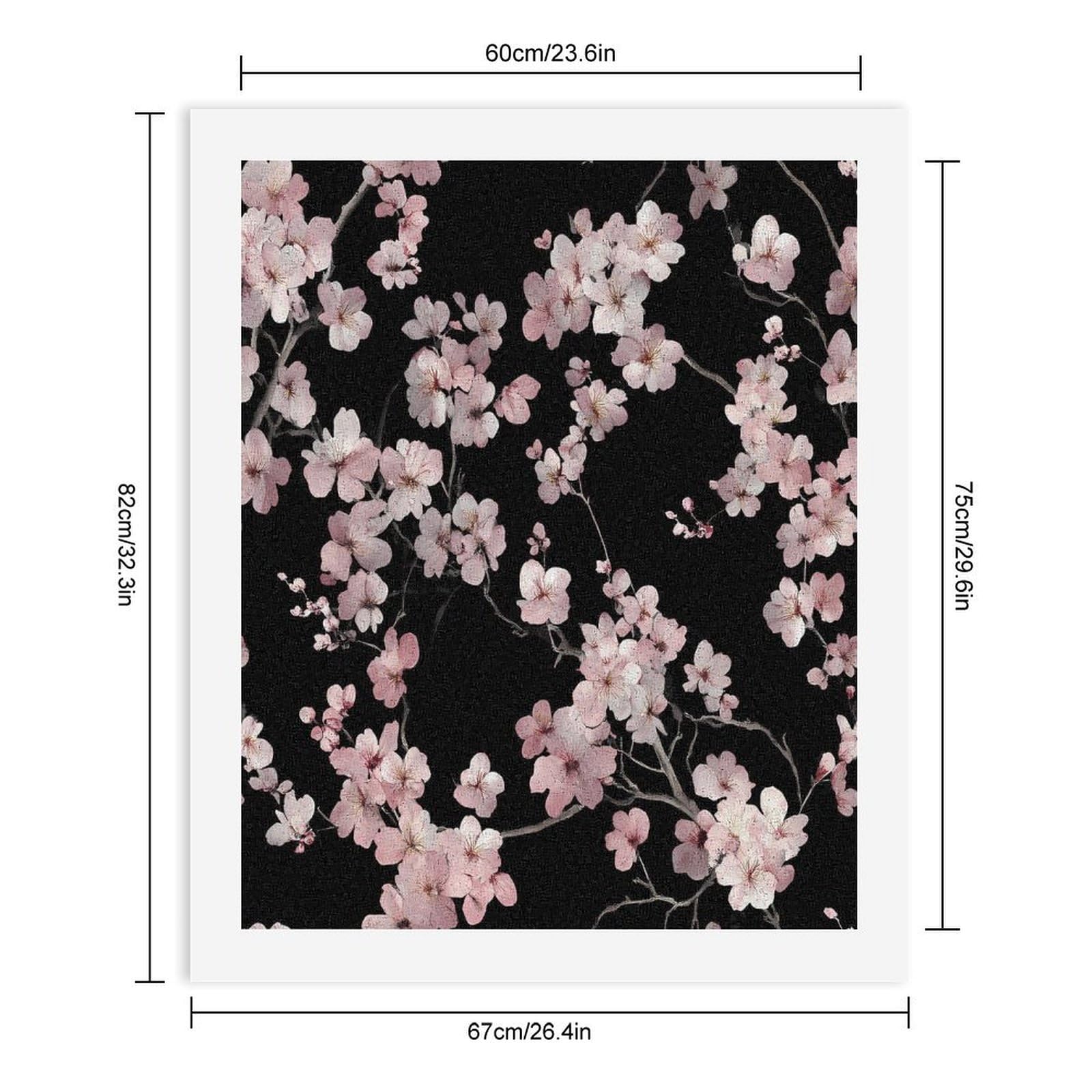 Malen nach Zahlen, Motiv: Kirschen, Blumen, lustiges Malen-nach-Zahlen-Set für Erwachsene, vertikales Baumwollgemälde, digitales Ölgemälde, Heimdekoration, Geschenk, 75 x 60 cm
