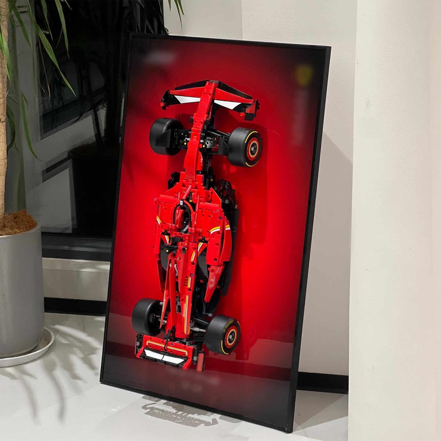 iLuane Display Wallboard for LEGO Technic SF-24 42207 Model Car Building Sets, Adult Collectibles Wall Mount, Room or Office Decor for Men & Women, Gradient Color (No Car Included)