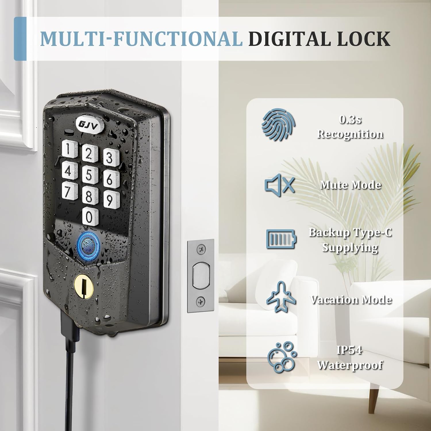 GJV Smart Lock Multi-functional Features