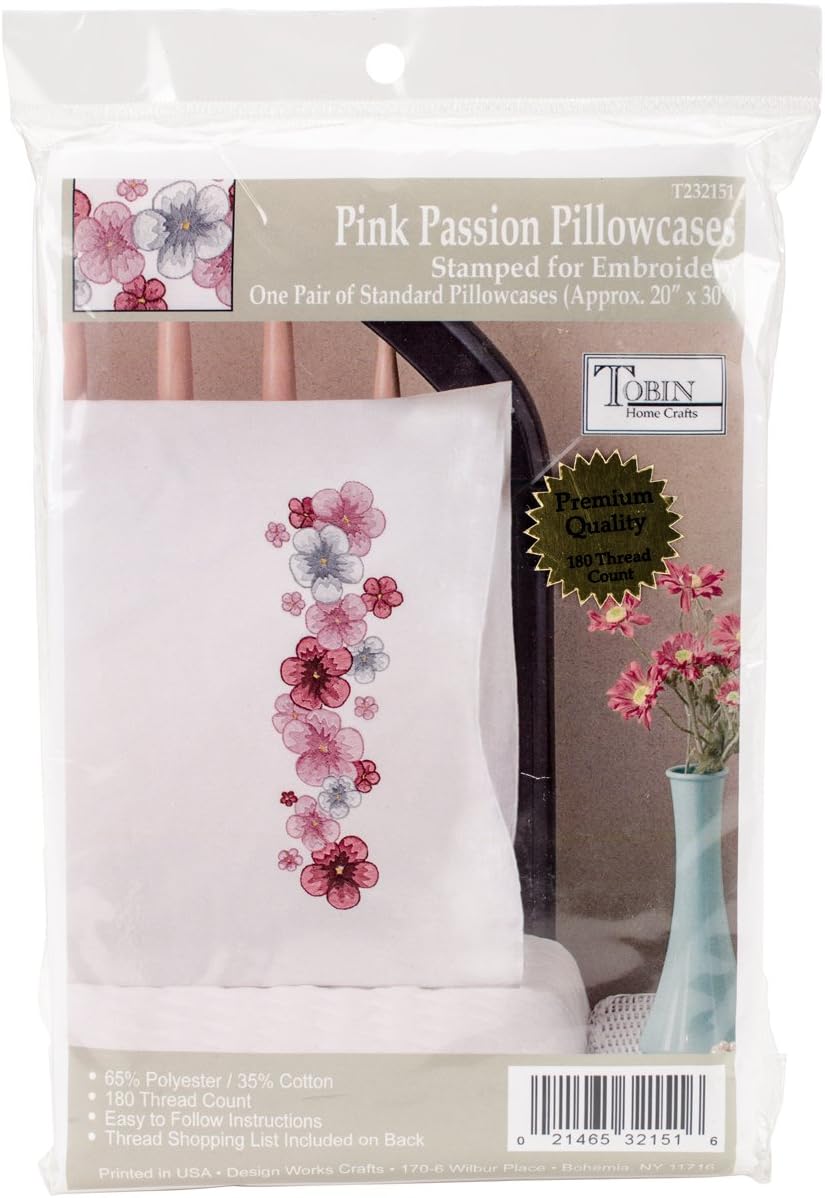 Pink Passion Pillowcases for Embroidery