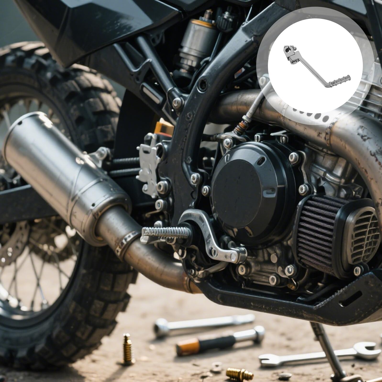 Sosoport Leva Avviamento Moto in Acciaio Inossidabile Pedale Kick Starter per Dirt Bike Lifan Accessorio Robusto e Antiruggine per Moto Fuoristrada
