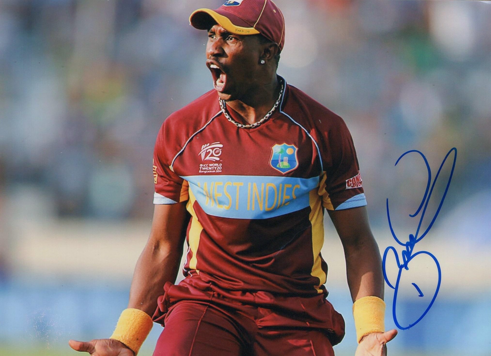 5x7 Inches Original Autographed Photo of West Indies Cricketer Dwayne Bravo-image-25