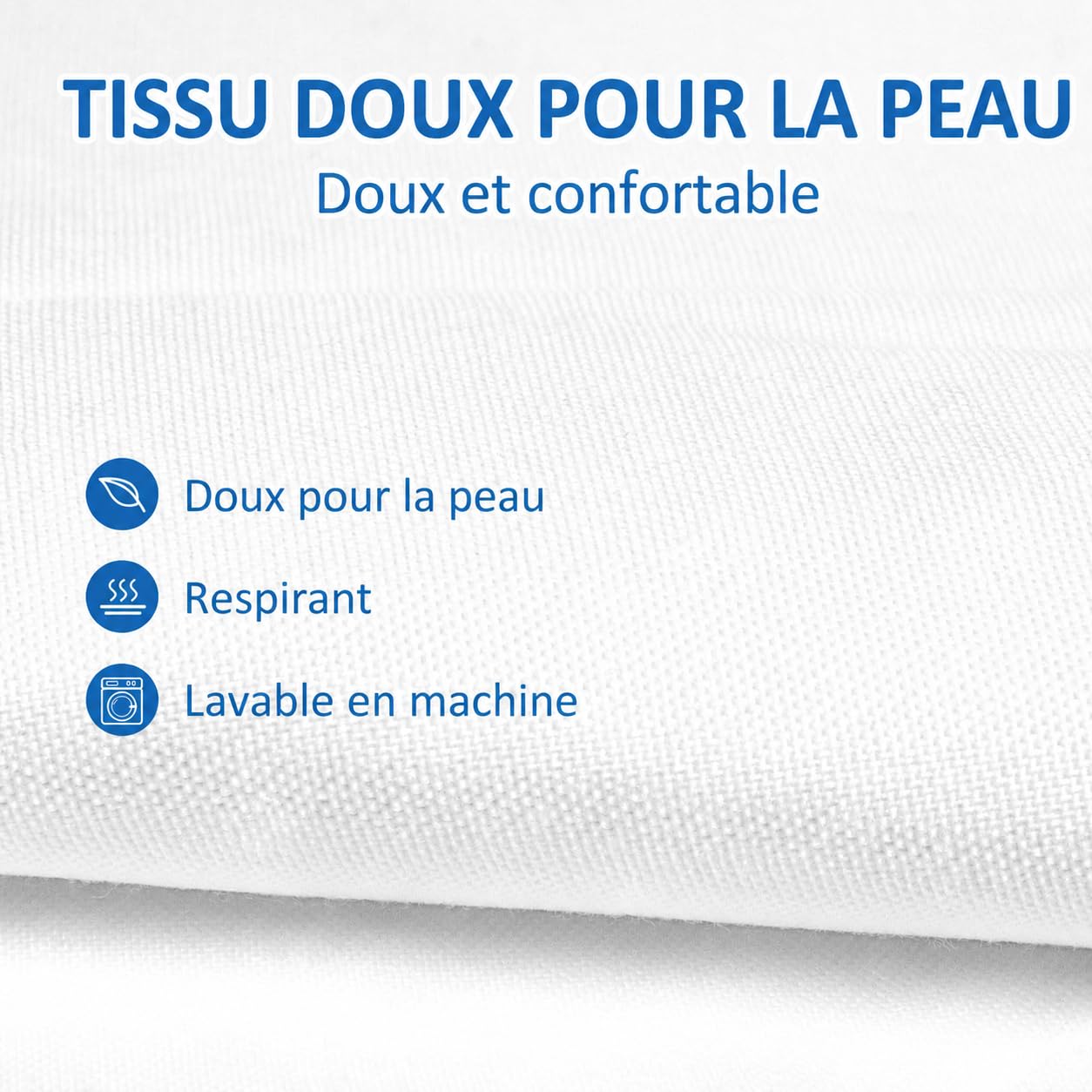 Lot de 20 Draps Housses pour Lit de Sieste Maternelle 130 x 60 cm - Taille Standard en Microfibre Respirante, Draps Ajustés avec Élastiques pour Crèche, Garderie et École - Blanc