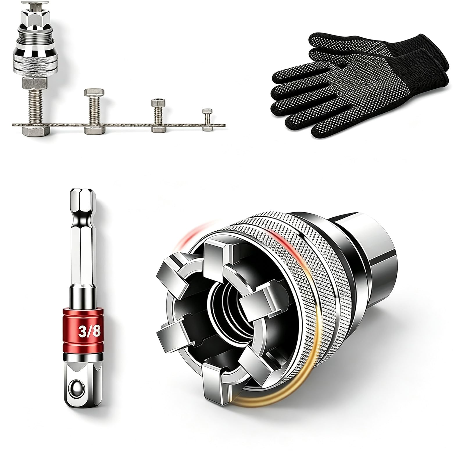 ELMVAR Multi-Function Universal Socket Wrench Tool - Universal Maintenance Tool, 10-19mm Adjustable Universal Socket Wrench, Drive Ratchet Torque Wrench, Home Appliance DIY Auto Repair (1PCS,1)