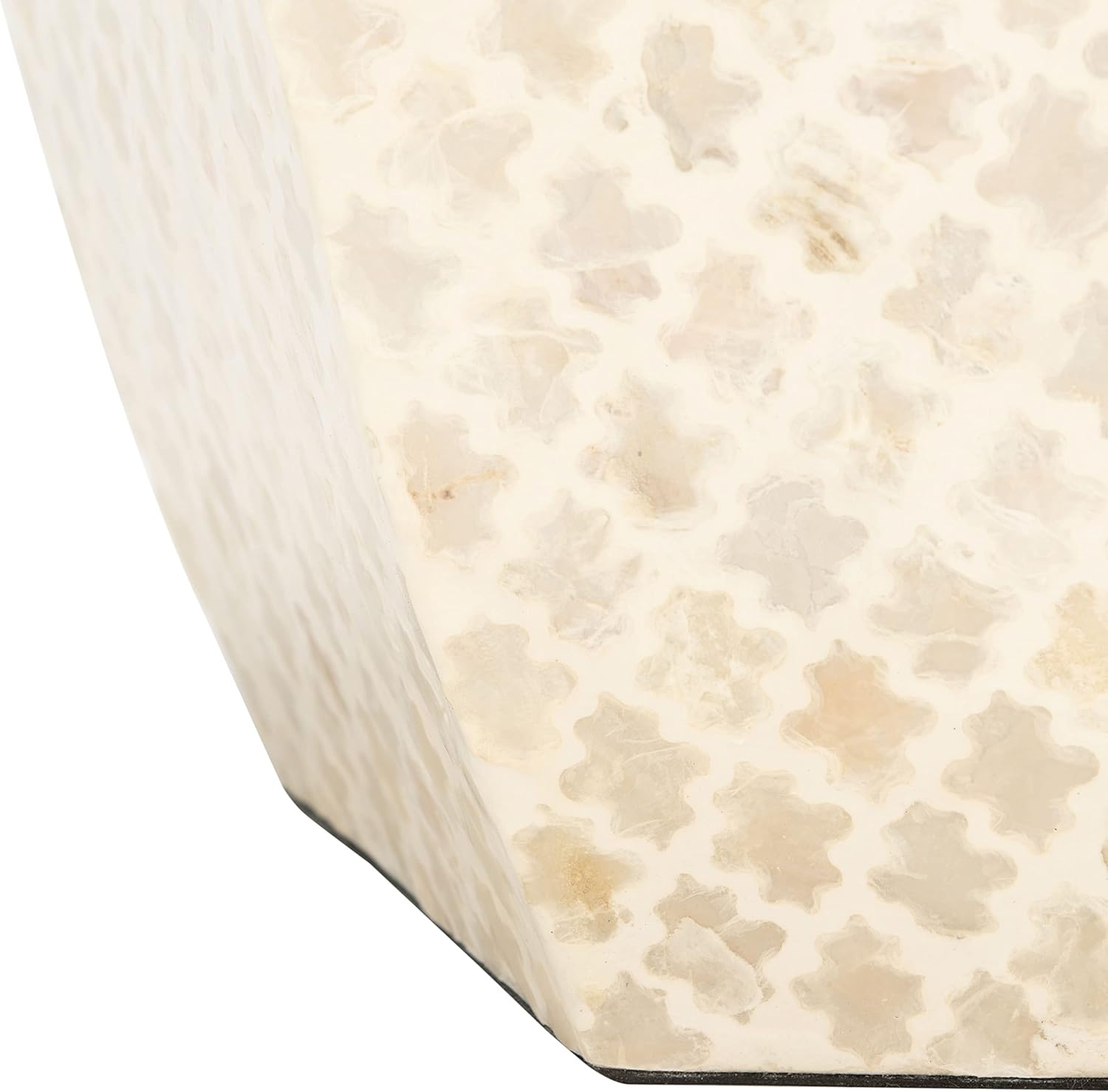 SAFAVIEH Home Collection Rylie White Capiz Shell Accent Table (Fully Assembled)