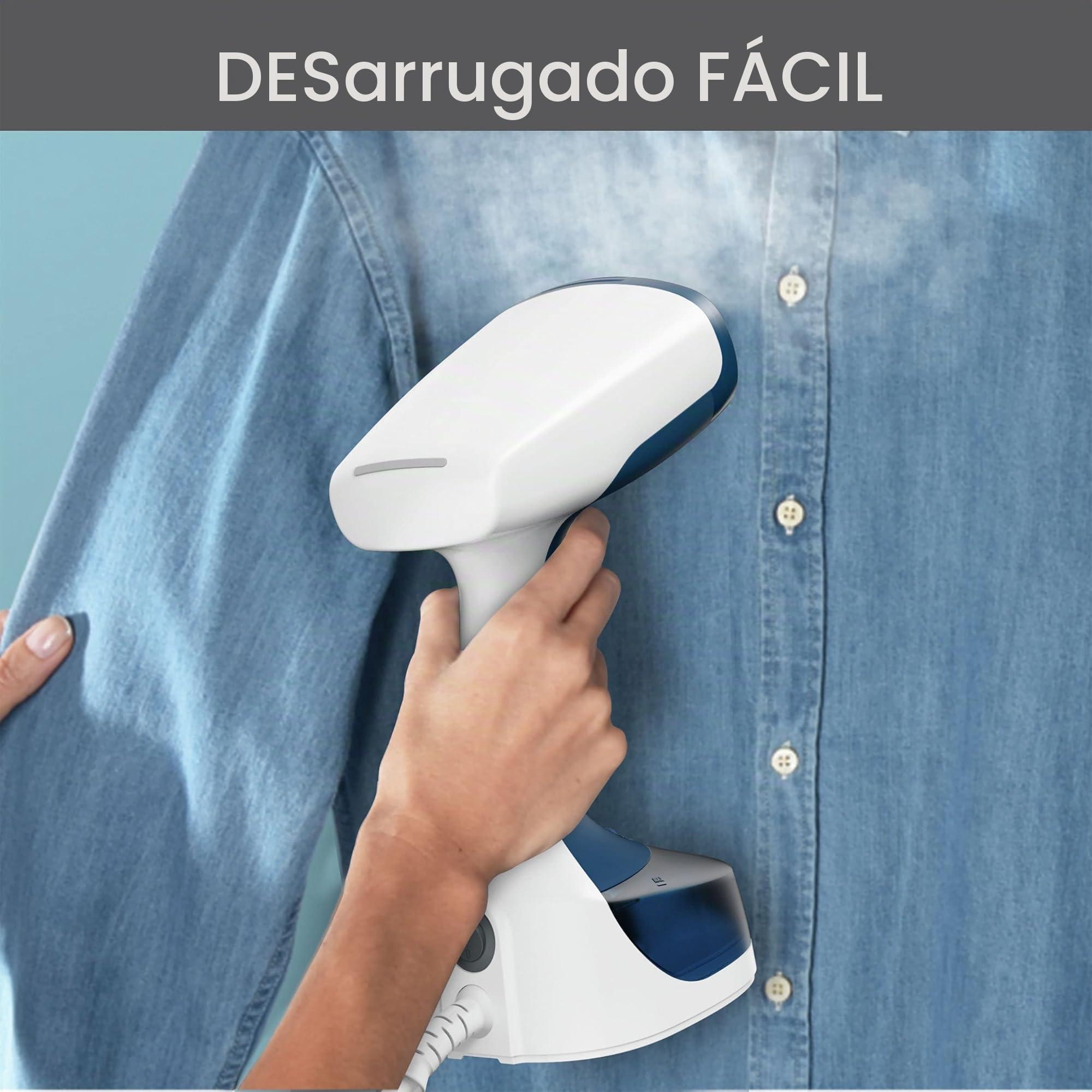 Tefal DT7170 Access Steam Easy - Cepillo de vapor, 15 segundos de tiempo de calentamiento, 1400 W, hasta 25 g/min, depósito de agua de 150 ml, vapor de 8 minutos, cable de alimentación de 2,6 m,