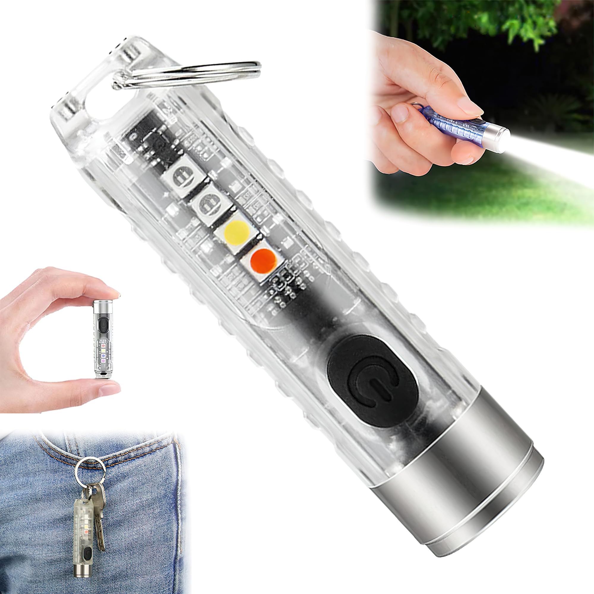AVEDIA Mini Torch Key Chain Light - USB Rechargeable LED Flashlight for Camping, Pocket Size EDC Keychain - Powerful COB Lights, Small Portable Torch for Everyday Use (B0DHRS41GD) Amazon Price History, Amazon Price Tracker