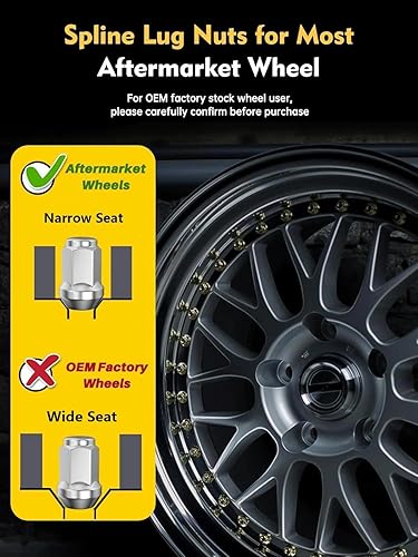 Vista 38 de MIKKUPPA Tuercas de llanta M12x1.5 – Repuesto para Fusion 2006-2020, Focus 2000-2023, rueda de escape 2001-2023 – 20 tuercas negras de extremo