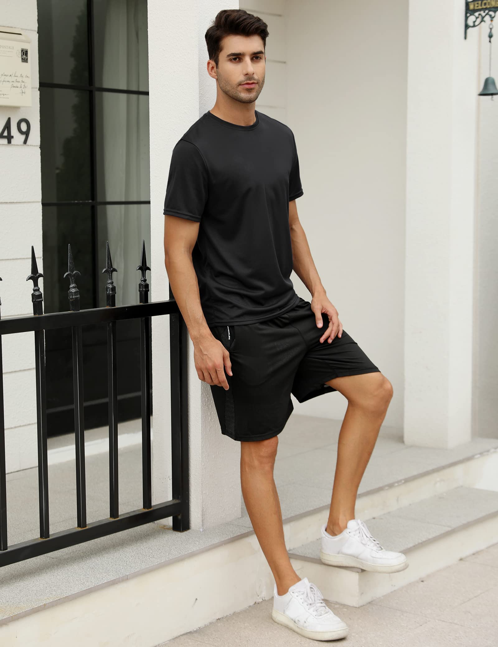 iClosam Maglietta Uomo Manica Corta Casual Traspirante Maglia T-Shirt Palestra Uomo