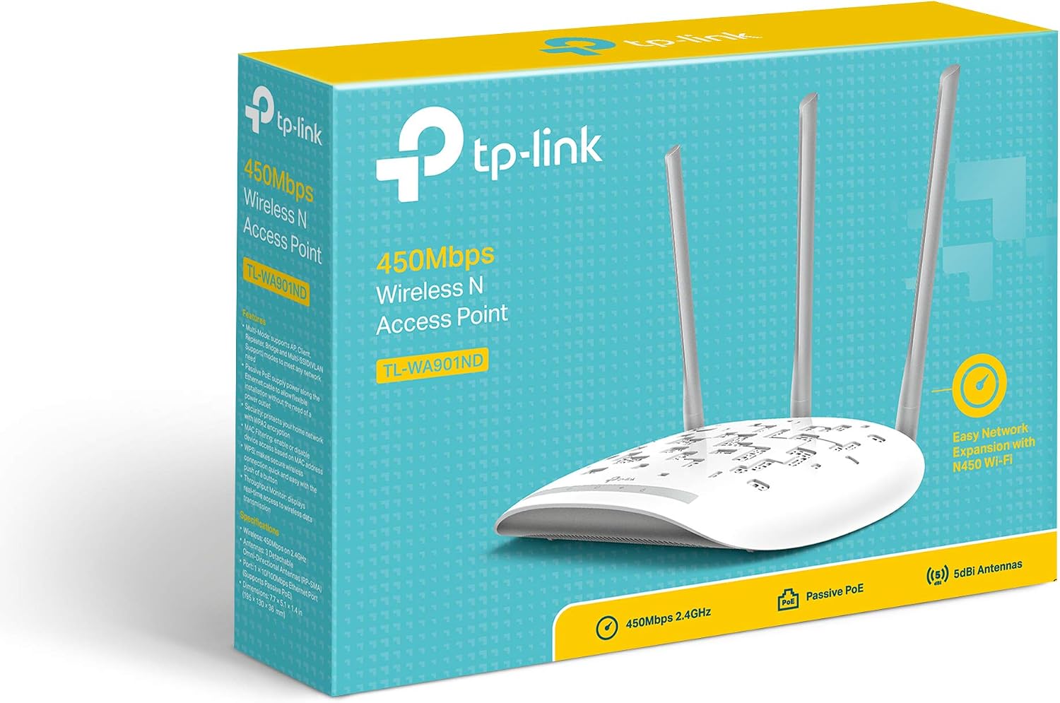 TP-Link TL-WA901ND v5. 0, 450Mbps Advanced Wireless N Access Point