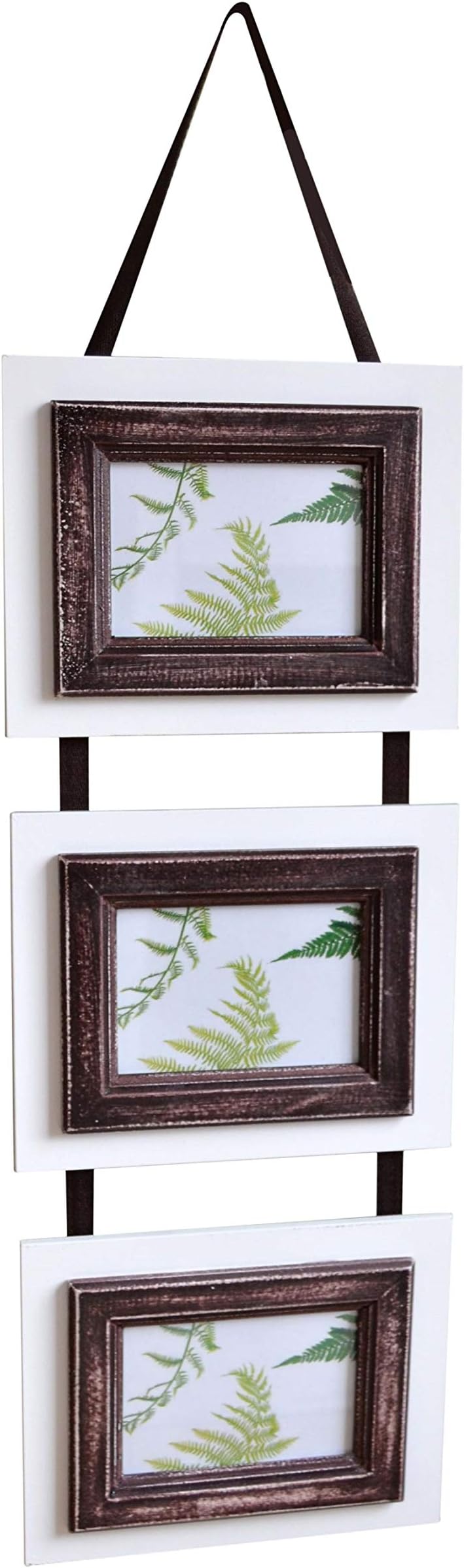 elbmoebel Wooden 2-3 photo frame hanging picture in shabby chic available double triple collage 6 x 4 friends (Triple frame)