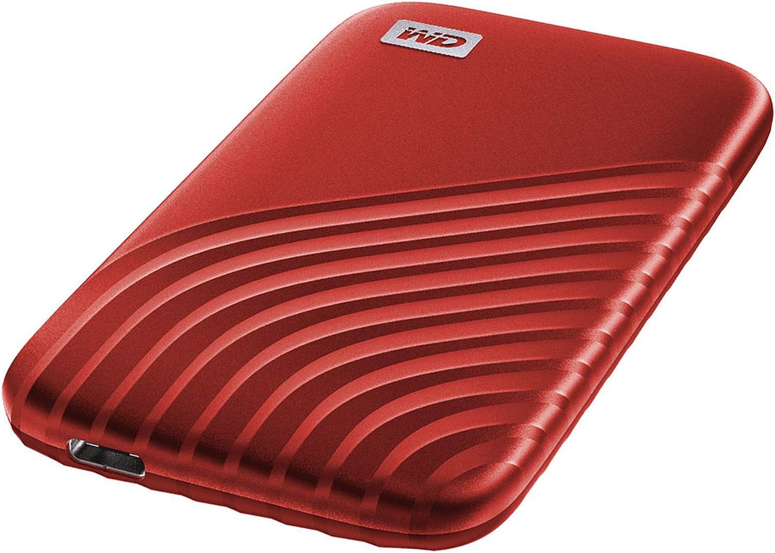 WD 500GB My Passport Portable SSD, External NVMe Solid State Drive, USB-C, up to 1050 MB/s, Works with PC, Xbox and Playstation, 2-meters drop resistance, Red