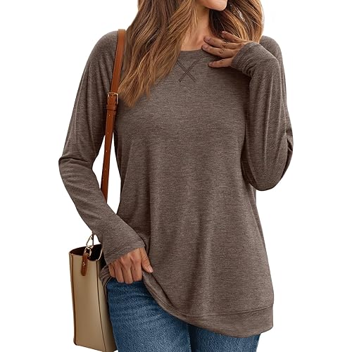 AUTOMET Womens Long Sleeve Shirts Fall Tops Casual Loose Fit Dressy Fashion Basic Outfits Trendy Clothes 2024