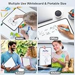 Small Dry Erase Whiteboard for Kids & Students, 12"x 8" Handheld Double-Sided Mini Writing Board | School Home Office Use | 2 Magnetic Marker Pens Included