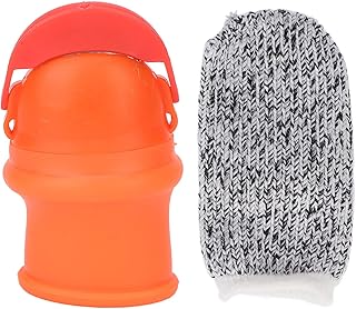 Faca de polegar, masculina e feminina de silicone para jardinagem com manga de dedo, faca de dedo para morango (faca de polegar pequena + 1 manga anticorte)